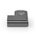 Nedis CVTB34904GY HDMI átalakító adapter, aranyozott, jobbra hajlított, pipa, alumínium borítás - Image 3
