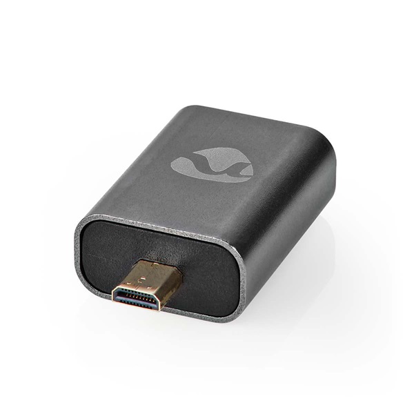Nedis CVTB34907GY micro HDMI - HDMI adapter, 4K@60Hz, aranyozott, alumínium ház - Image 1