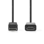 Nedis CCGL37100BK10 Displayport dugó - HDMI dugó kábel 1080p, 1m - Image 2