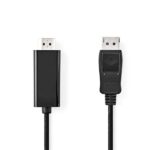 Nedis CCGL37100BK10 Displayport dugó - HDMI dugó kábel 1080p, 1m
