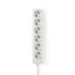 Nedis ESOC630F1WT 6 aljzatos elosztó, 3 m, 3680 W, 16 A, fehér