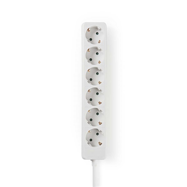 Nedis ESOC630F1WT 6 aljzatos elosztó, 3 m, 3680 W, 16 A, fehér - Image 1