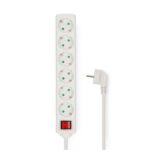 Nedis ESOC630F2WT 6 aljzatos kapcsolós (6-os) elosztó, 3 m, 3680 W, 16 A