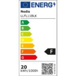 Nedis LLFL11BLK LED reflektor 20W, IP44, 4000 K, 1620 lm, 220 - 240 V AC 50/60 Hz, Energiaosztály: F - Image 5