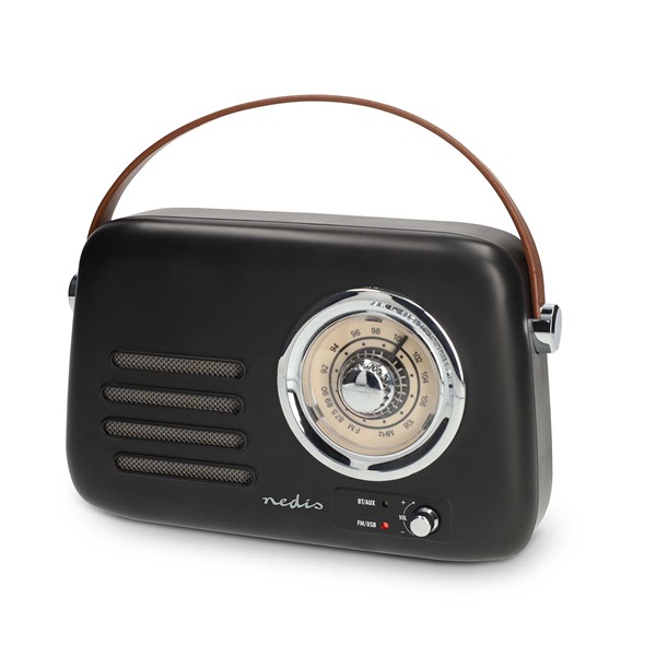 Nedis RDFM2600BK retró FM rádió, Bluetooth® 5.4, AUX bemenet, USB port, 1500 mAh-s lítium-ion akkumulátor - Image 5