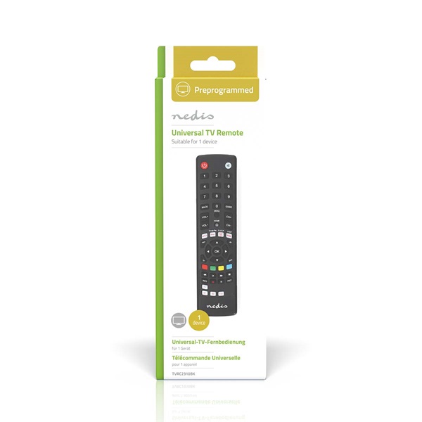 Nedis TVRC2310BK univerzális TV / műholdvevő távirányító, Amazon Prime, Disney+, Netflix, Google Play, Youtube gomb - Image 2