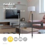 Nedis TVWM2070BK LCD TV / monitor fali tartó fix 60 - 100 "  Max. teherbírás: 75 kg,  Min. faltávolság: 30,5 mm - Image 3