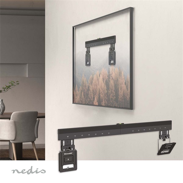 Nedis TVWM5090BK LCD TV / monitor fali tartó konzol, 43-100" Max. teherbírás: 75 kg, faltáv:9,5mm - Image 5