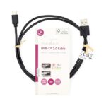 Nedis CCGL60600BK10 USB A - USB C (USB-C) kábel, USB2.0, 15W, hossz 1m - Image 3
