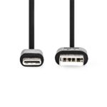 Nedis CCGL60600BK10 USB A - USB C (USB-C) kábel, USB2.0, 15W, hossz 1m - Image 2