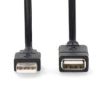 Nedis CCGL60010BK20 USB hosszabító / toldó kábel, USB2.0, hossz: 2m - Image 2