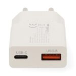 Nedis WCHA30WT gyorstöltő USB-A / USB-C töltő, GaN, PD3.0, QC, Gyorstöltési funkció 1,5 / 2,0 / 2,5 / 3,0 A, 30W, fehér - Image 3