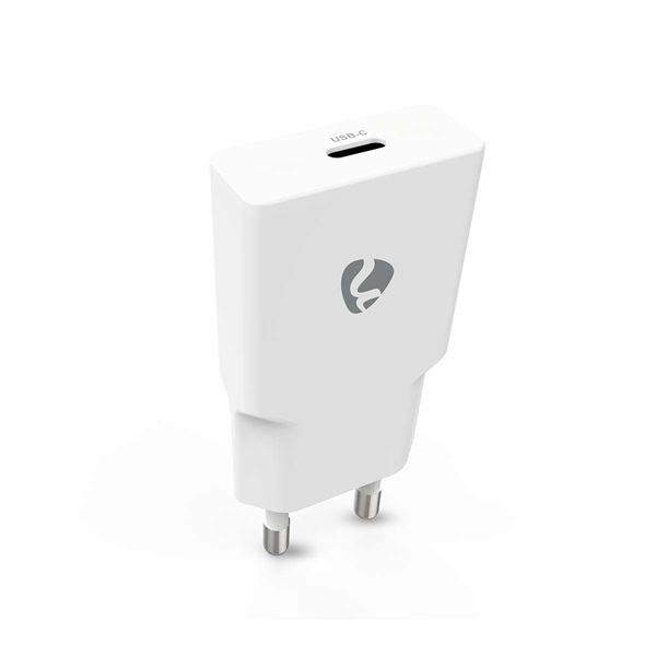 Nedis WCHAC20WT fali USB töltő, 20 W, GaN, PD3.0, 1,67 / 2,22 / 3,0 A, USB-C, automatikus feszültségválasztás - Image 1
