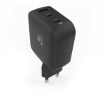 Nedis WGCHA100WBK töltő 100 W, GaN, PD3.0, QC 2,5 / 3,0 / 5,0 A, Kimenetek száma: 3, USB-A / 2x USB-C, fekete - Image 5
