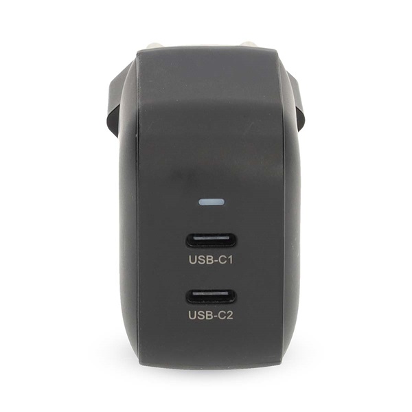 Nedis WGCHA45WBK töltő 45 W | GaN | PD3.0, Gyorstöltési funkció, 2,25 / 3,0 A, 2x USB-C, Automatikus feszültségválasztás - Image 2