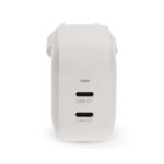 Nedis WGCHA45WWT töltő 45 W | GaN | PD3.0, Gyorstöltési funkció, 2,25 / 3,0 A, 2x USB-C, Automatikus feszültségválasztás - Image 2
