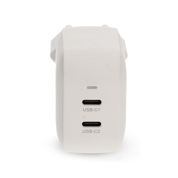Nedis WGCHA45WWT töltő 45 W | GaN | PD3.0, Gyorstöltési funkció, 2,25 / 3,0 A, 2x USB-C, Automatikus feszültségválasztás - Image 2