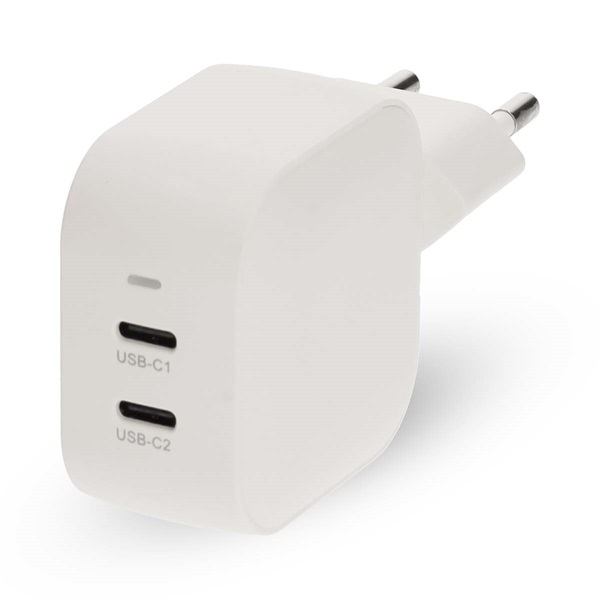 Nedis WGCHA45WWT töltő 45 W | GaN | PD3.0, Gyorstöltési funkció, 2,25 / 3,0 A, 2x USB-C, Automatikus feszültségválasztás - Image 4