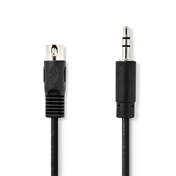 Nedis CAGL20100BK10 audio kábel 5p DIN dugó - 3,5mm szereo jack dugó, hossz 1m - Image 2