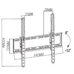 Nedis TVWM1131BK LCD TV / monitor fali tartó konzol 23-55 ",súly: 35 kg, Dönthető: 12 °, Acél - Image 5