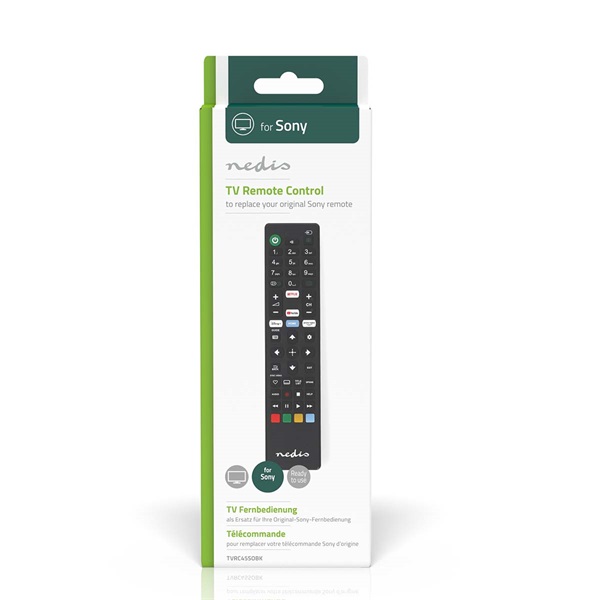 Nedis TVRC45SOBK csere távirányító, Sony, Amazon Prime, Disney+, Netflix, YouTube gombok - Image 2