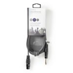 Nedis COTH15120GY30 unbalanced / asszimetrikus félprofi audio kábel, 6,35mm mono jack dugó - 3p XLR aljzat, hossz 3m - Image 3