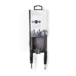 Nedis COTH23020GY15 félprofi audio kábel, 2 x 6,35mm sztereo jack dugó, hossz 1.5m, rugalmas - Image 3