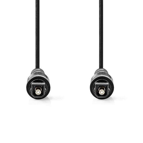 Nedis_optikai_audio_kabel_TosLink_dugo_hossz_1m_CAGL25000BK10-i1551577.jpg Nedis CAGL25000BK10 optikai audió kábel, TosLink dugó, hossz 1m - Image 1