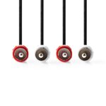 Nedis CAGL24200BK30 sztereo audio kábel, 2 X RCA dugó - 2 X RCA dugó, hossz 3m - Image 2