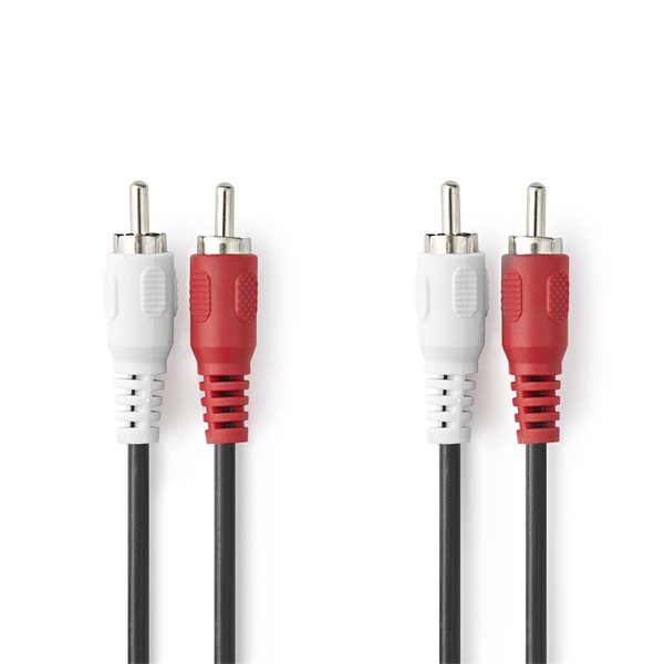 Nedis CAGL24200BK30 sztereo audio kábel, 2 X RCA dugó - 2 X RCA dugó, hossz 3m - Image 1