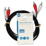 Nedis CAGL24200BK30 sztereo audio kábel, 2 X RCA dugó - 2 X RCA dugó, hossz 3m - Image 3