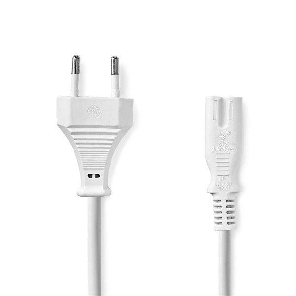 Nedis CEGL11040WT20 tápkábel IEC-320-C7, 2 x 0.75 mm, hossz 2m, fehér - Image 2