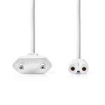 Nedis CEGL11040WT30 tápkábel IEC-320-C7, 2 x 0.75 mm, hossz 3m, fehér