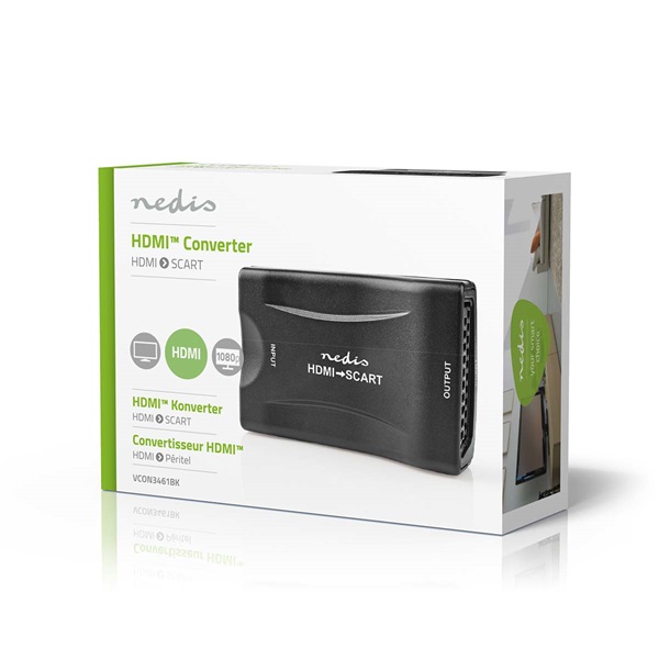 Nedis_video_konverter_VCON3461BK_HDMI_bemenet_SCART_kimenet_1080p-i1550138.jpg Nedis VCON3461BK (converter) videó konverter, HDMI bemenet, SCART kimenet 1080p - Image 1