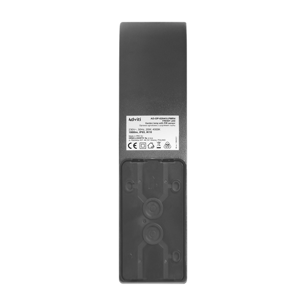 ORNO, AD-OP-6204GLPMR4, LED Kerti lámpa mozgásérzékelővel, CCT-s, Frenit, 230V, 12/15/20W, IP65, 66X188X250mm, Szürke - Image 3