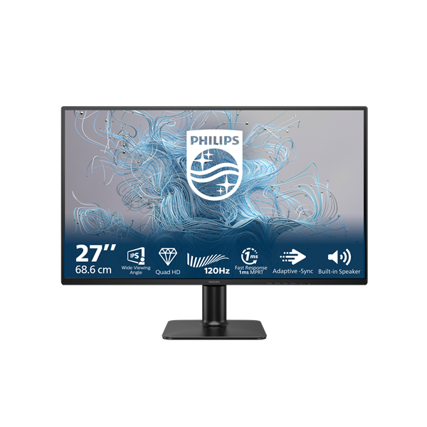 PHILIPS_27E2N250000-i1714164.png Philips IPS monitor 27" 27E2N2500, 2560x1440, 16:9, 300cd/m2, 4ms, VGA/DisplayPort/HDMI, 120 Hz - Image 1