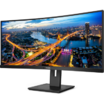 PHILIPS Ívelt VA monitor 34" 345B1C, 3440x1440, 21:9, 300 cd/m2, 5ms, HDMI/DisplayPort/USB-C/4xUSB, LAN, hangszóró - Image 4
