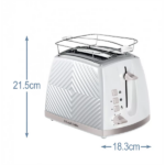 RUSSELL HOBBS Groove 26391-56/RH 2S kenyérpirító, 2 szeletes, fehér - Image 2