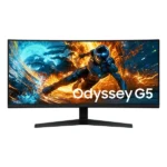 SAMSUNG 34" Ívelt Odyssey G5 VA monitor, UWQHD (3440 x 1440), 180Hz, 21:9, 250cd/m2, 1ms, DisplayPort, HDMI