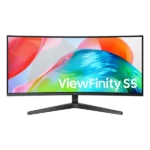 SAMSUNG Ívelt 34" ViewFinity S5 monitor, UWQHD (3440x1440), 21:9, 300 cd/m2, 120Hz, 5ms, DisplayPort, HDMI