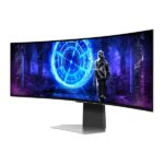 SAMSUNG Ívelt Gaming 240Hz OLED monitor 49" G95SD, 5120x1440, 32:9, 250cd/m2, 0.03ms, HDMI/DP/WiFi/BT, hangszóró - Image 4