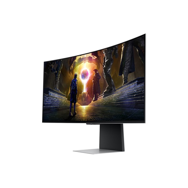SAMSUNG Ívelt Gaming OLED monitor 34" G85SD, 3440x1440, 21:9, 250cd/m2, 0.03ms, DP/HDMI/WiFi/BT, hangszóró, távirányító - Image 4