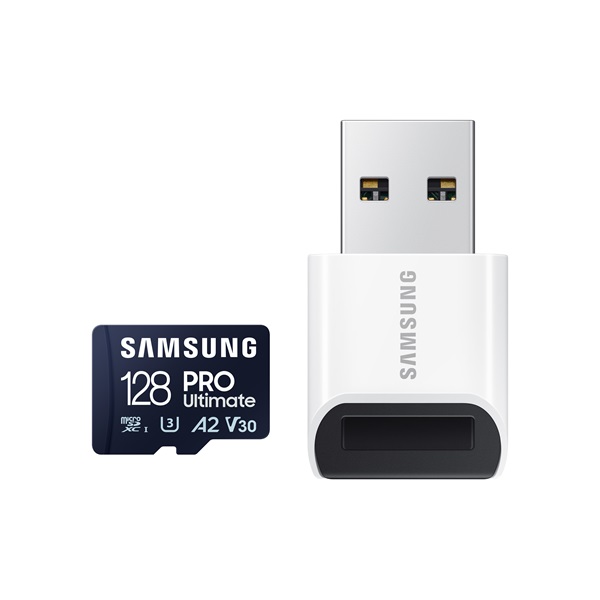SAMSUNG Memóriakártya, PRO Ultimate microSD with Reader 128GB, Class 10, V30, A2, Grade 3 (U3), R200/W130, +Adapter - Image 5