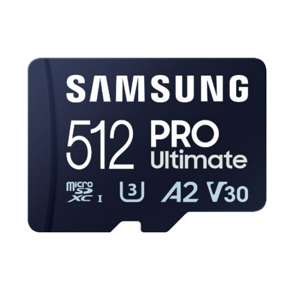SAMSUNG Memóriakártya, PRO Ultimate microSD with Reader 512GB, Class 10, V30, A2, Grade 3 (U3), R200/W130, +Adapter - Image 1