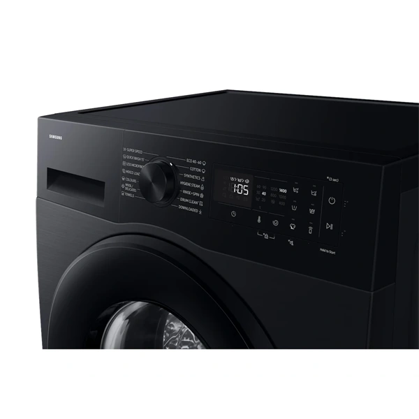 SAMSUNG WW90DG5G34ABLE Elöltöltős mosógép, AI Ecobubble technológia, 9kg, 1400ford./perc, Fekete - Image 5