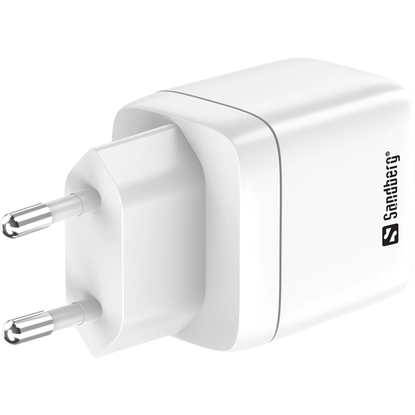 SANDBERG Hálózati töltő, 2 in 1 Charger 1x USB C 1x USB 35W - Image 2