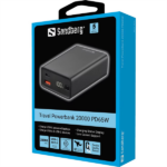 SANDBERG Hordozható akkumulátor, Travel powerbank 20000 PD65W - Image 3
