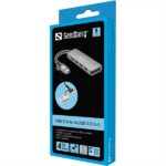SANDBERG Hub és elosztó, USB-C/A to 4xUSB 3.0 Hub - Image 3