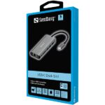 SANDBERG USB-C dokkoló, USB-C Dock HDMI+LAN+SD+USB100W - Image 2