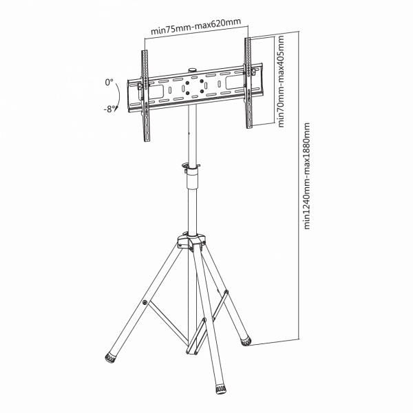 SBOX FST-846 Álló konzol, konferencia állvány, 37"-70", 200x200, max 35 kg - Image 3